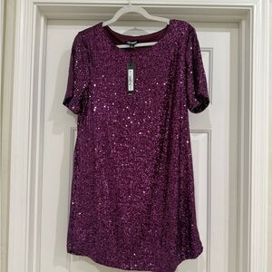 Steve Madden Sparkling Plum Mini Dress